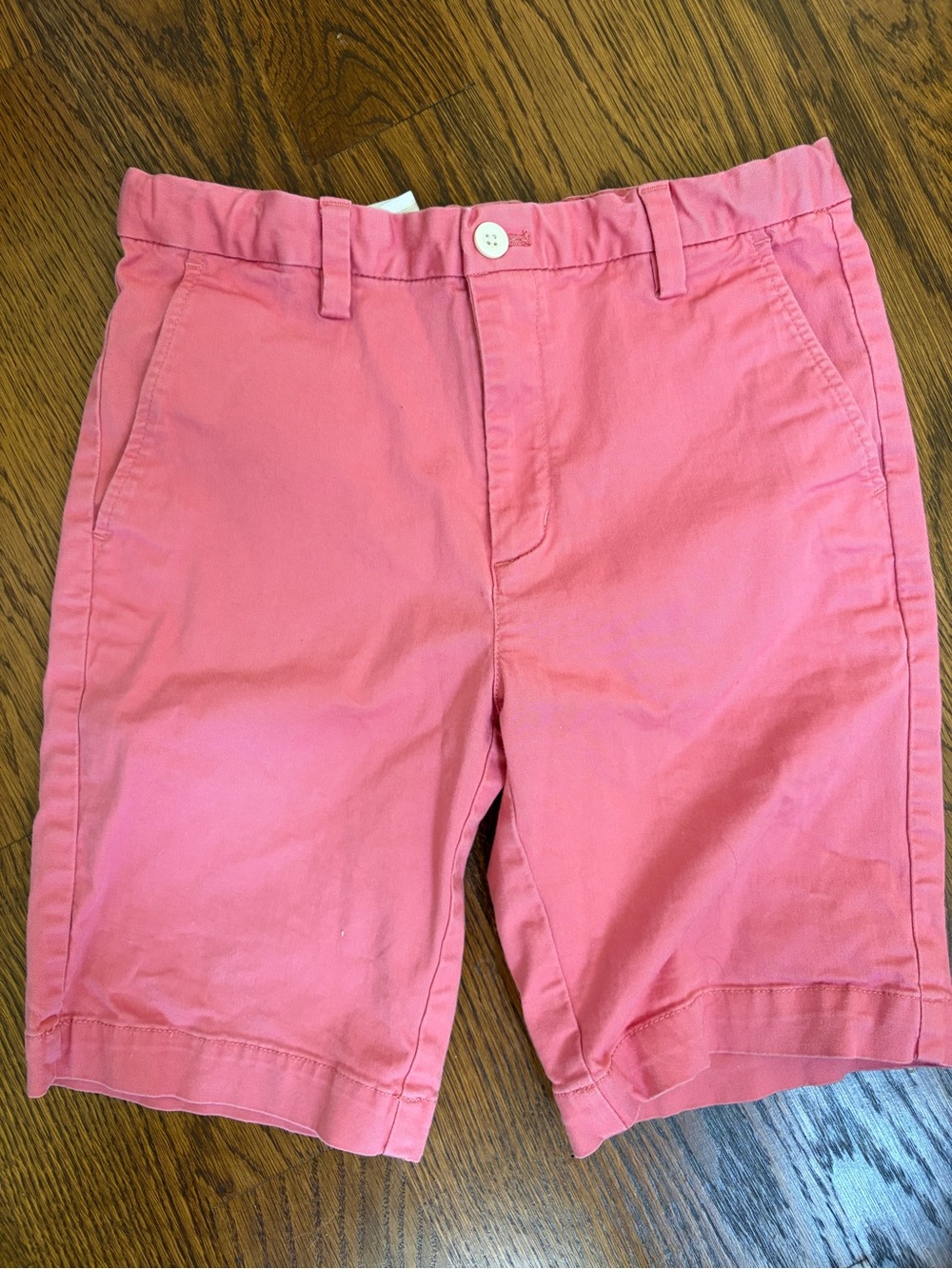Vineyard Vines Salmon Pink Flat-Front Cotton Shorts